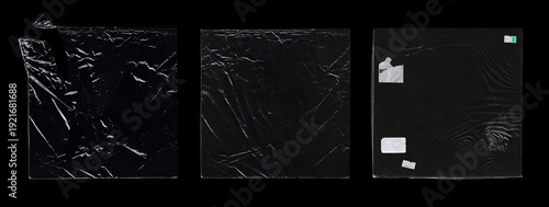 Obraz na płótnie Polyethylene packaging for album cover, CD, vinyl