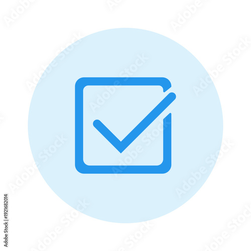 Vector of Icon Completed Task Checkmark For User Interface_Circle Flat Icon