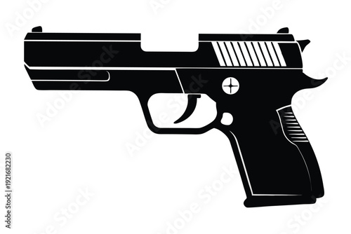 springfield xd silhouette line art vector illustration