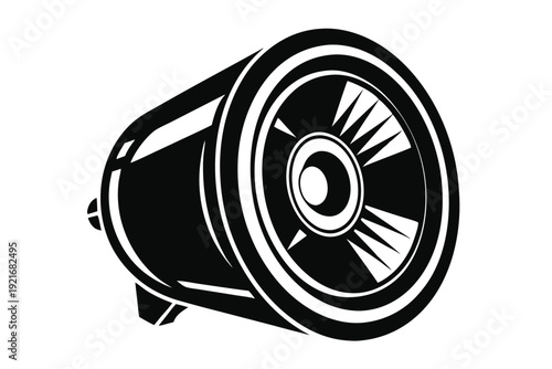 sound speaker silhouette line art vector illustration