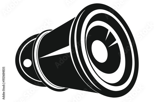 sound speaker silhouette line art vector illustration