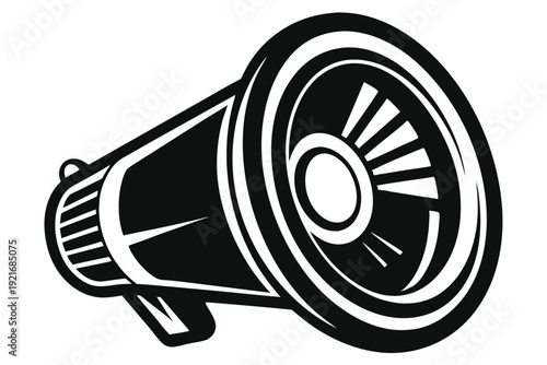 sound speaker silhouette line art vector illustration