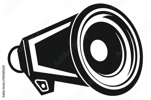 sound speaker silhouette line art vector illustration