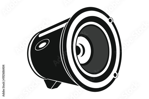 sound speaker silhouette line art vector illustration