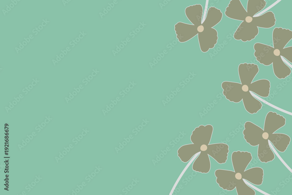 Obraz premium Muted abstract floral botanical background