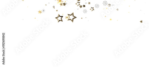 Festive golden star confett...
