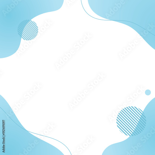 ピンクのグラデーションの流体シェイプの背景イラスト素材　flat hand drawn fluid blue shapes background.Cute abstract shapes.Vector loose frame.