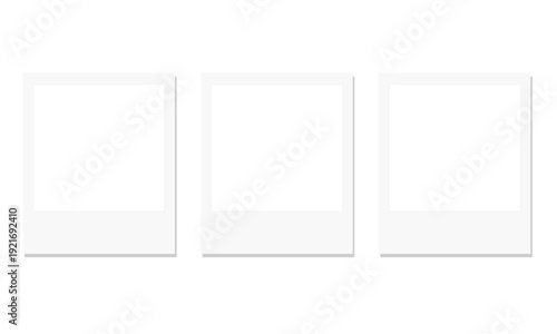 Simple square gallery frame placeholders for website layout, presentation or interface template design