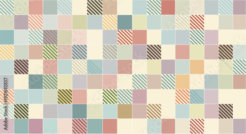Abstract pastel square grid pattern designed for smooth and calming visual impact