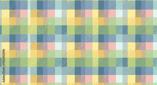Minimal pastel quilt pattern with repeating squares for cozy and friendly design projects
