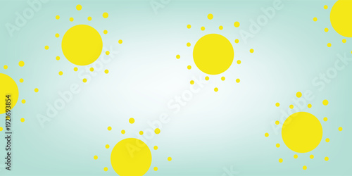 Yellow virus cell composition on a green background. Digitally generated image, concept of global virus pandemic, medicine, and healthcare.