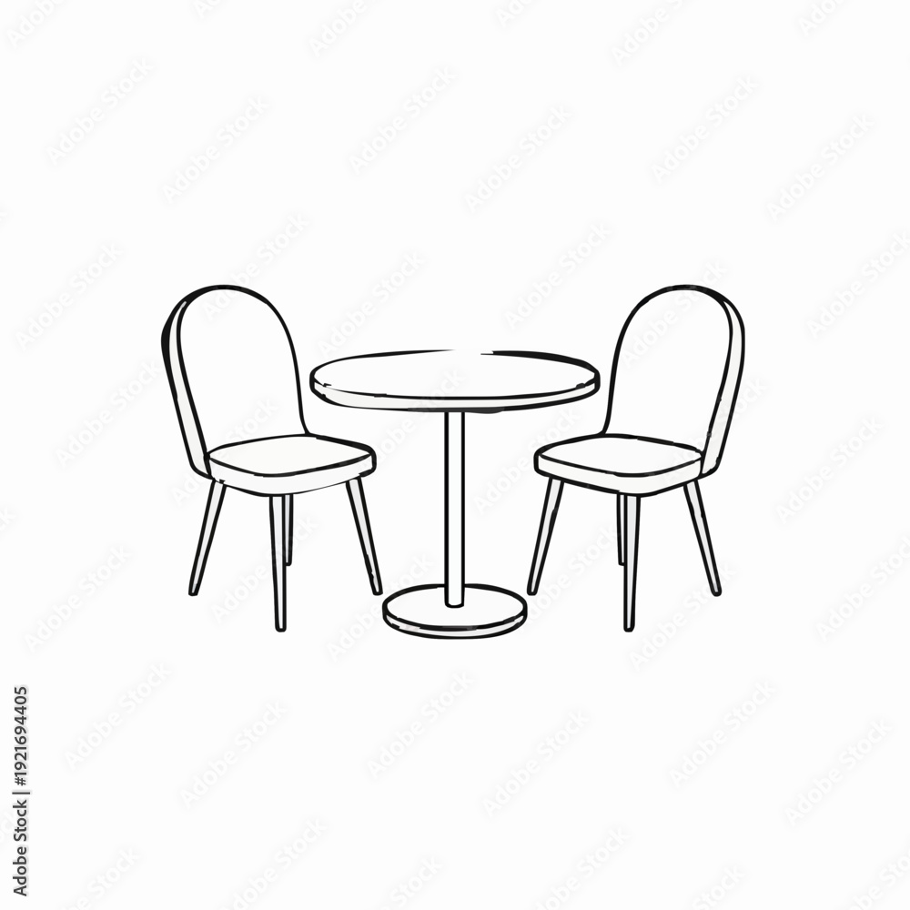 Fototapeta premium chairs and table for tea and dining