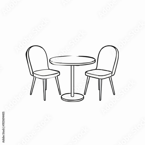 chairs and table for tea and dining