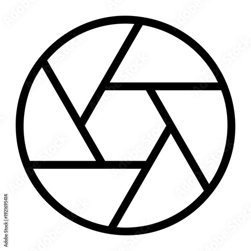 camera lens line icon