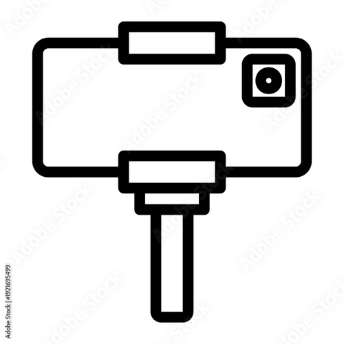 selfie stick line icon