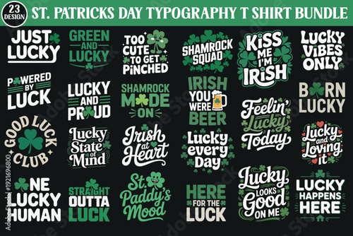 St. Patrick's Day Typography t shirt Design Bundle