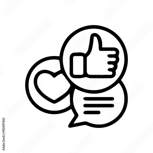 Social Media Interaction Icons