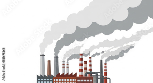 Industrial Factory with Pollution Emmissions.