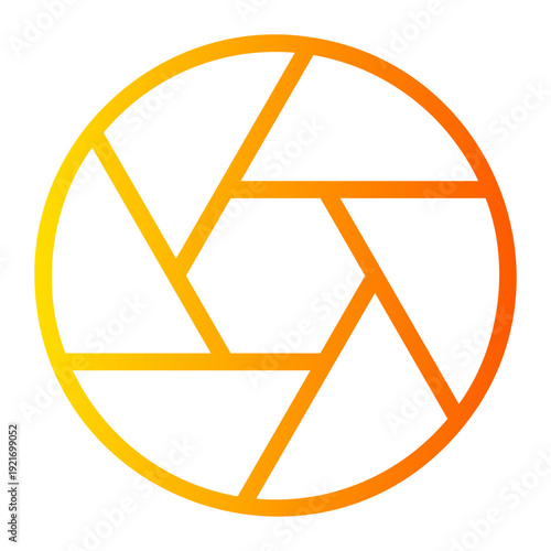camera lens gradient icon