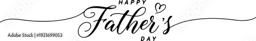 happy fathers day handwritten calligraphy typography