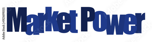Bold blue text "Market Power" against a clean white background, symbolizing business influence