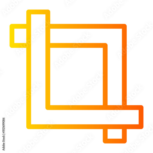 crop tool gradient icon