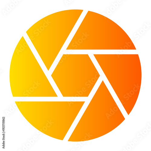 camera lens gradient icon