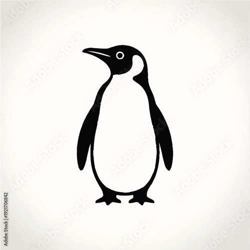 standing penguin icon for wildlife and arctic theme