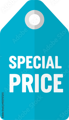 Blue Special Price Discount Tag.