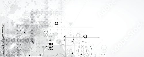 Ukrainian moderm circuit technology background for science and business theme