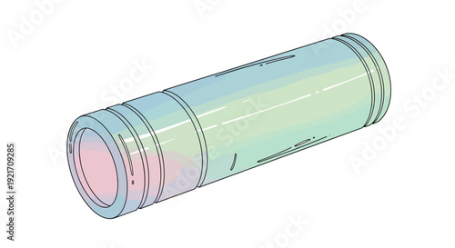 Cylindrical Object with Pastel Colors.