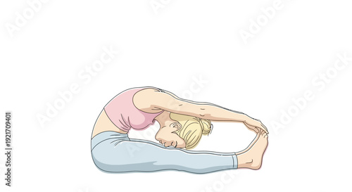 Woman Practicing Yoga in Wheel Pose.