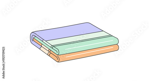 Stack of Colorful Blankets or Towels.