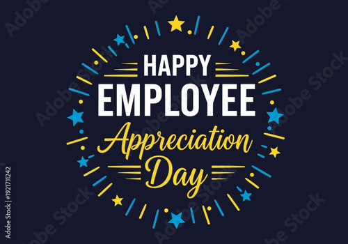 Happy employee appreciation day celebration graphic design