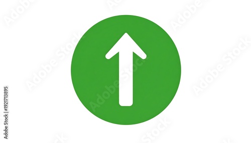 Free Download A substantial green circular icon containing a white vertical arrow pointing upwards signifiying direction or progression占据 gr eat surface - GFXLoad