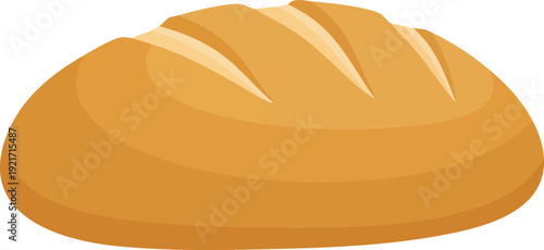Fresh Brown Bread Loaf Isolated on White Background
