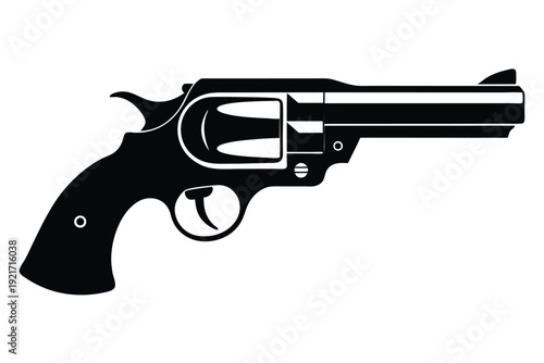 ruger redhawk silhouette line art vector illustration