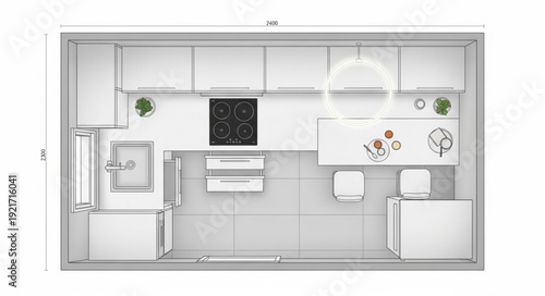 Kitchen Floor Plan Design Layout.