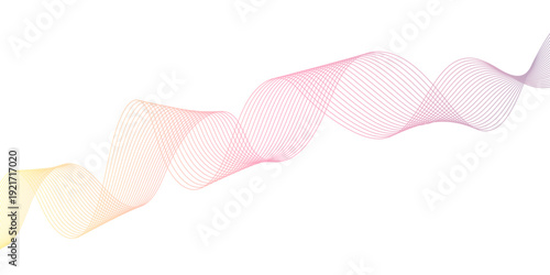 Abstract colorful wave line futuristic technology flowing particles. modern curved wave smooth stripe seamless pattern. digital frequency track equalizer. stylized wave line art background.	