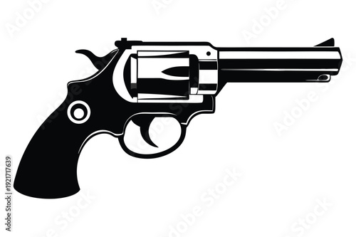 ruger redhawk silhouette line art vector illustration