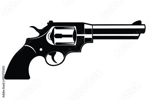 ruger redhawk silhouette line art vector illustration