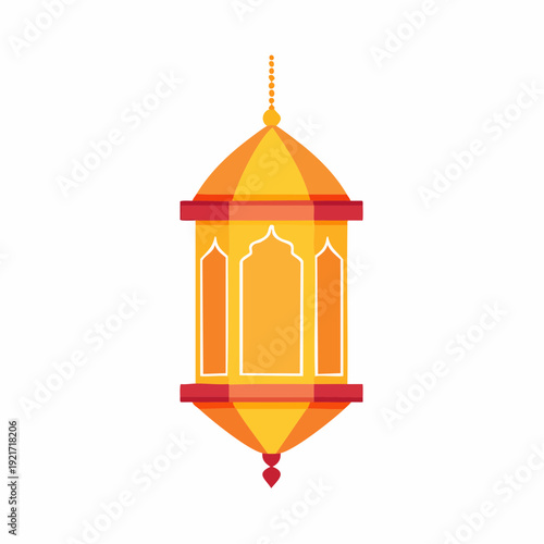 “Traditional Islamic Lantern Illustration for Ramadan”
