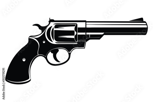ruger redhawk silhouette line art vector illustration