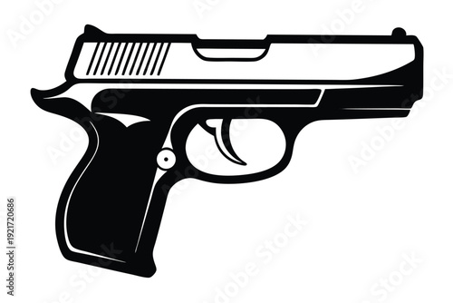 ruger lcp silhouette line art vector illustration