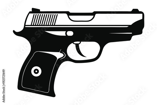 ruger lcp silhouette line art vector illustration