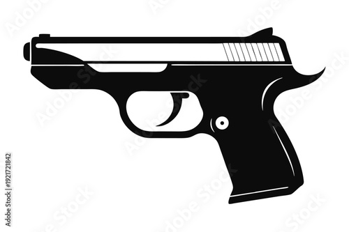 ruger lcp silhouette line art vector illustration