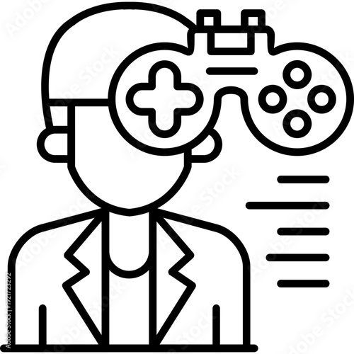 Gamer Icon Vector Element