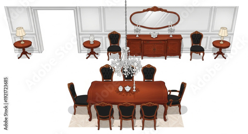 Luxury Dining Room Interior Design.