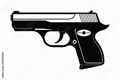 ruger lcp silhouette line art vector illustration