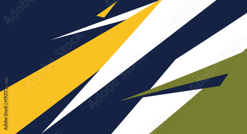 Dynamic abstract background with sharp geometric shapes and a vibrant color palette.